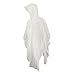 H&C Unisex Rain Poncho Hoods and Sleeves,Clear,One Size