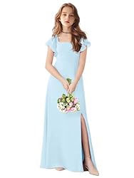 TAISHAN Junior Bridesmaid Dress for Wedding Ruffle