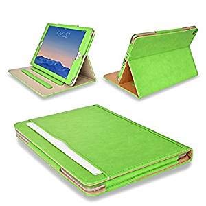 MOFRED® Tan Apple iPad Pro 7th Gen 12.9" (Launched 2015) Leather Case-MOFRED®- Executive Multi Function Leather Standby Case for Apple New iPad Pro with Built-in magnet for Sleep & Awake Feature -- Independently Voted by "The Daily Telegraph" as #1 iPad Case! (Green & Tan)
