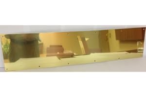 TOOLS SUPPLY Don-Jo 90 Metal Kick Plate, Brass Tone, 28 Width x 6 Height, 3/64 Thick, Model: 6 x 28-BT, Tools & Hardware store