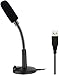 Computer Microphone,PC Microphone Plug & Play Home Studio USB Microphone for Desktop/Laptop/Notebook,Recording for YouTube,Podcasting,Gaming,Online Chatting,Black