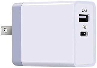 USB C PD Charger, 42W Power Delivery Type c Wall Charger With 2 Ports For iPhone X, Macbook, Huawei MateBook, DELL XPS, Nintendo Switch, Google Pixel and more