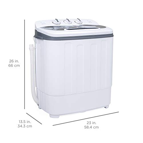 Best Choice Products Portable Compact Twin Tub Laundry Machine & Spin