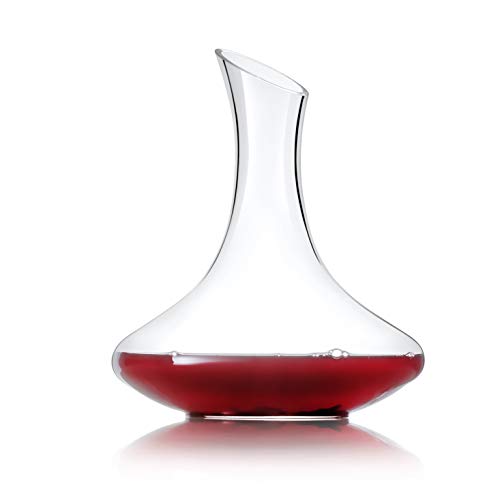 SJ Wine Decanter - 1800ml Hand Blown Lead-free Crystal Glass, Red Wine Carafe, Wine Gift, Wine Accessories - Thumbnail 5