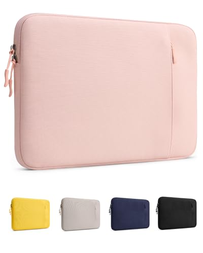 ProCase Funda para MacBook Neo 13 Pulgadas 2026 (A3404 A18 Pro), Bolsa Resistente con Forro Suave y Bolsillo Delantero para Lápiz y Cargador - Rosado