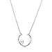 Pandora Jewelry - Offset Freshwater Cultured Pearl Circle Necklace in Sterling Silver with White Freshwater Cultured Pearl, 19.7 IN / 50 CM