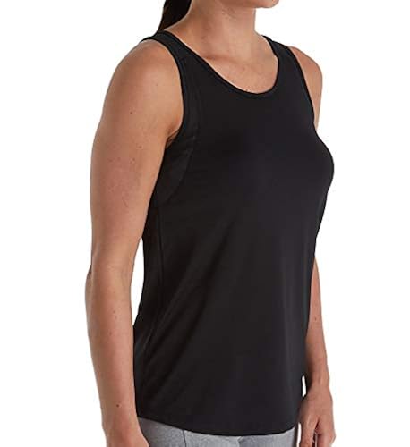 Jockey Women's Performance Wicking Mesh Tank Top Shirt, deep Black