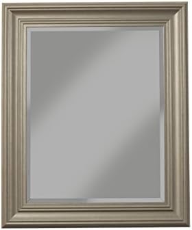 Sandberg Furniture Elegant, 36" x 30" Wall Mirror, Antique Silver