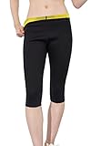 Women Slimming Pants Hot Thermo Neoprene Sweat Sauna Body Shaper Weight Loss Black Leggings by Hisweet