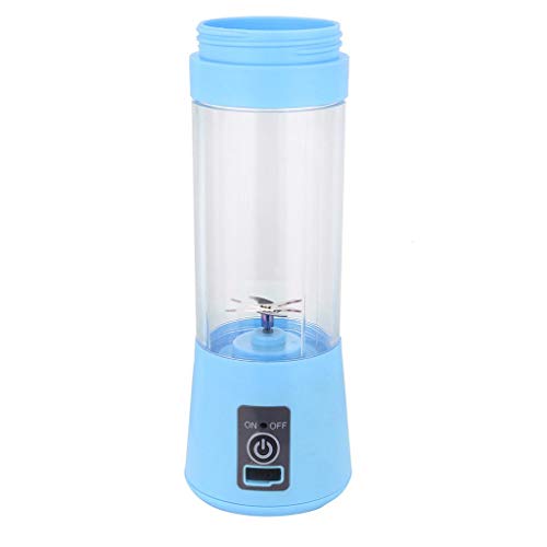 Fullwei Compact Juicer Machines, 380ml USB Electric Fruit Juicer Handheld Smoothie Maker , Portable Quiet Juice Cup (Blue) - Thumbnail 5