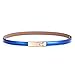 KaLeido Women's Plaque Buckle Solid Color Skinny Waist Belt