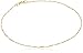 14k Yellow Gold Twist Curb Chain Anklet, 9