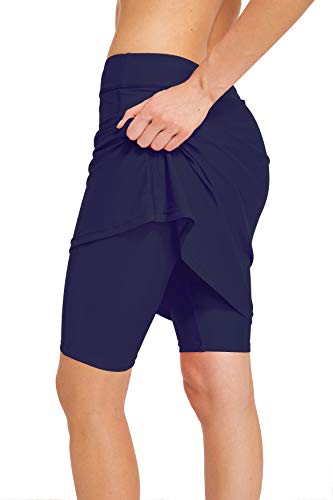 image for Aunua Women UPF 50+ Active Skirted Shorts Swimming Skorts Capris with 