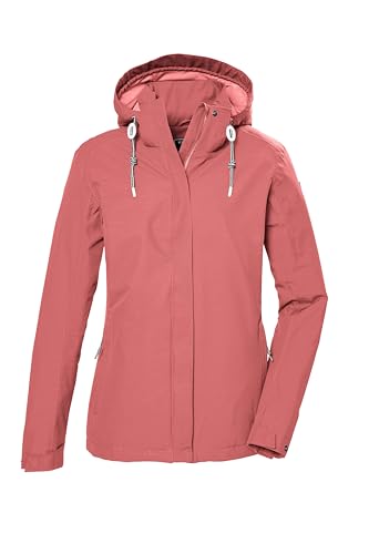 killtec Femme Veste fonctionnelle imperméable/d'extérieur avec capuche amovible KOS 61 WMN JCKT, hell sienna rot, 36, 42858-000