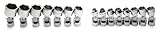 SK 3915 15 Piece 3/8-Inch Drive 6 Point 7-Millimeter to 24-Millimeter Flex Socket Set