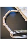 Machine made Thin White Standard Tzitzis Tzitzit Strings Set - Approximately 50 cm long