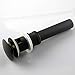 Shile Matte Black Push and Seal Pop Up Drain Stopper with Overflow for Bathroom Faucet Vanity Sink