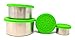 TONSAN Stainless Steel Food Storage Containers with Silicone Lids, Set of 4 | Leakproof, No-Plastic, Non-Toxic for Lunch