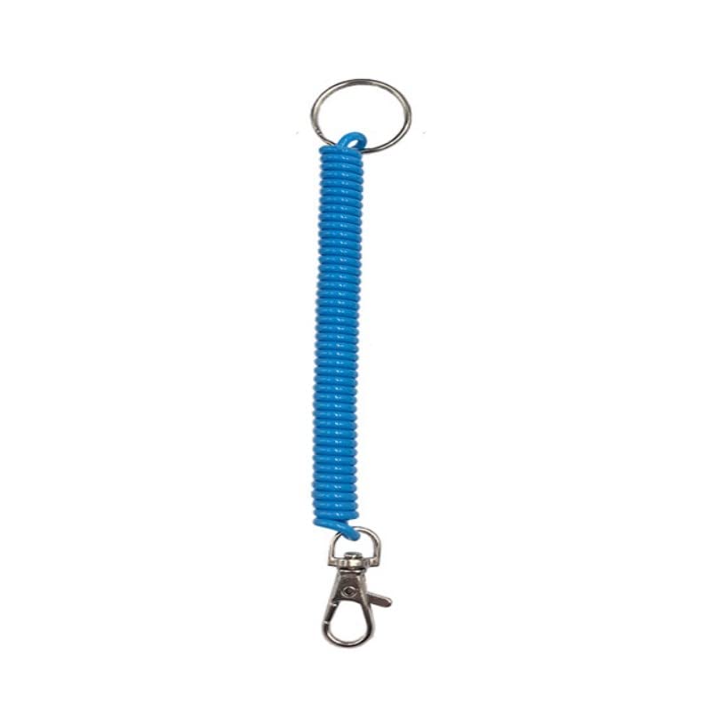 SUPERTOOL Spiral Key Rings Stretchy Keychain Sky Blue Elastic Key Rings (1 Pcs)