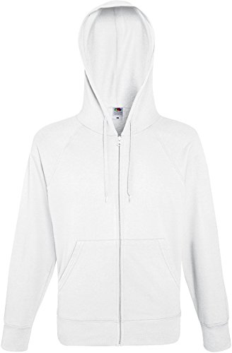 Fruit of the Loom Giacca da Felpa Leggera Felpa con Cappuccio da Uomo -  Bianca (L) | Prezzo.it
