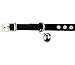 Black Velvet Safety Elastic Belt Rhinestones Crystal Jeweled Cat Collars with Bell 8-10.5 Inches