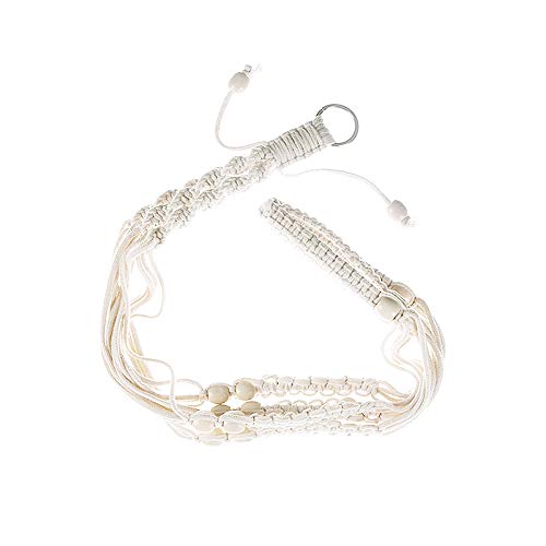 Macrame Plant Hanger-2 PCS Outdoor Indoor Hanging Planter Holder/Hanging Basket Flower Hangers Cotton Rope with Bead for Home Decor - Thumbnail 6