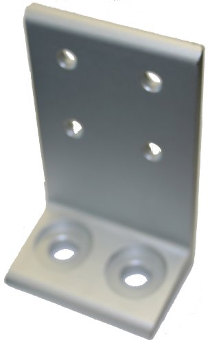 Faztek15 Series 15EX/QE1530 Deluxe Floor Mount Base Plate with Clear Anodize Finish, Aluminum 6063-T6, 6-1/2" Length x 6" Width