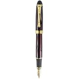 Sipliv 450 Fountain Pen Medium Nib Gold Trim - Dark red