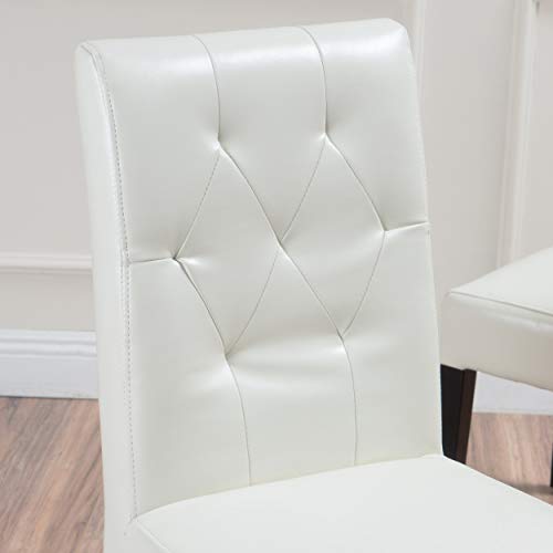 Christopher Knight Home Gentry Bonded Leather Dining Chairs, 2Pcs Set, White MustHaves at Home