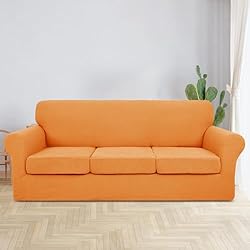JIVINER 4 Pieces Couch Covers for 3 Cushion Couch