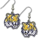 NCAA Licensed Large Logo Dangle Earrings (LSU Tigers)