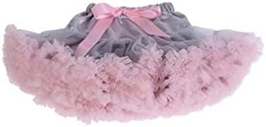 Seasalala Children Girls Chiffon Pettiskirts Baby Tutu Dance Party Skirt Petticoat Gray Pink 8