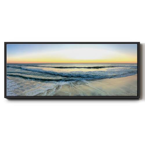 Renditions Gallery Floater Framed Home Décor Warm Hues with Sky Canvas Painting…
