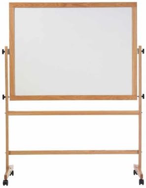 Marsh 42X60 Green Porcelain Chalkboard Both Sides Reversible, Oak Wood Trim