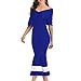 Women’s Bodycon Fishtail Long Dress – Sexy Party Prom Evening Dresses Elegant V-Neck Short Sleeve Slim Dressthumb 3