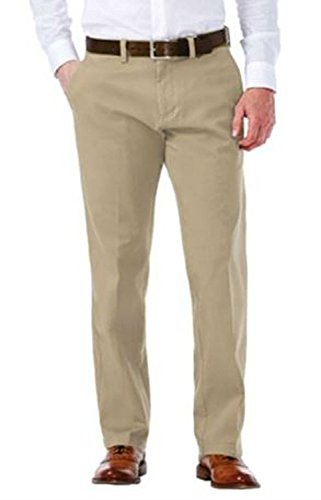 Haggar Clothing Men's Sustainable Stretch Chino Flat Front S