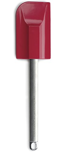 RSVP Large Red Silicone Spatula with Stainless Steel Handle