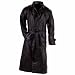 Giovannio Mens Leather Double Breasted Trench Coat