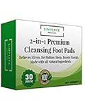 30 Pack 2-in-1 Premium Foot Pads by SimpLyfe | Peel & Apply Updated Version | FDA Certified