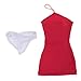 Jili Online 1/6 Female Dress Skirt Halter Neck Red for 1/6 Scale 12'' Phicen Kumik Action Figure
