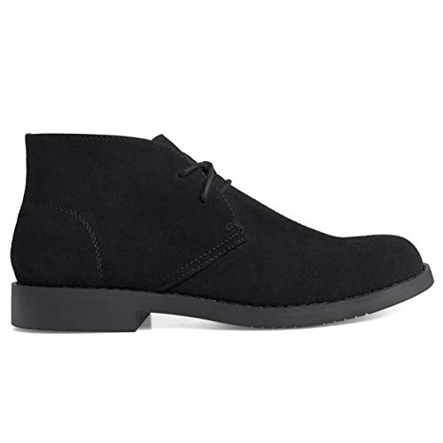 Suede Chukka Boots for Men-Lace Up Desert Boots Ankle Casual Boots Stylish Street Walking Shoes Black 13 - Thumbnail 2