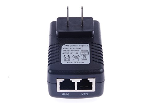 LM YN 18V 1A POE Power Supply Injector Ethernet Adapter with Wall Plug IEEE 802.3AF Compliant 10/100Mbps for IP camera, IP phone, Wireless IP point and other PoE devices - Thumbnail 2