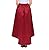 Acelitt Women Casual Asymmetric High-Low High Waist Pleated Hem Maxi Prom Skirt Burgundy Red Small