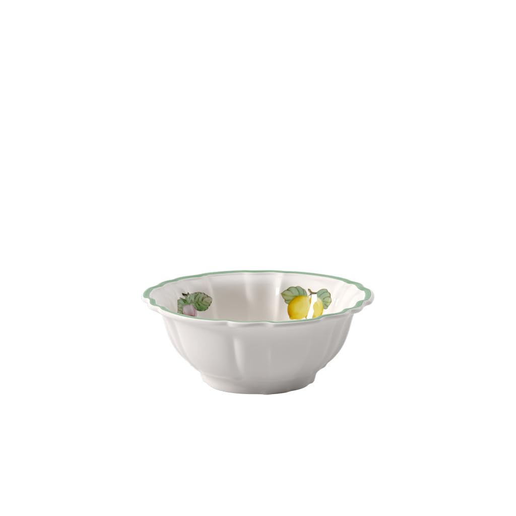 Villeroy und Boch French Garden Fleurence Curved Bowl, Premium Porcelain, White/Multicoloured