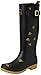 Joules Women's Wellyprint, Black Bees, 8 M US