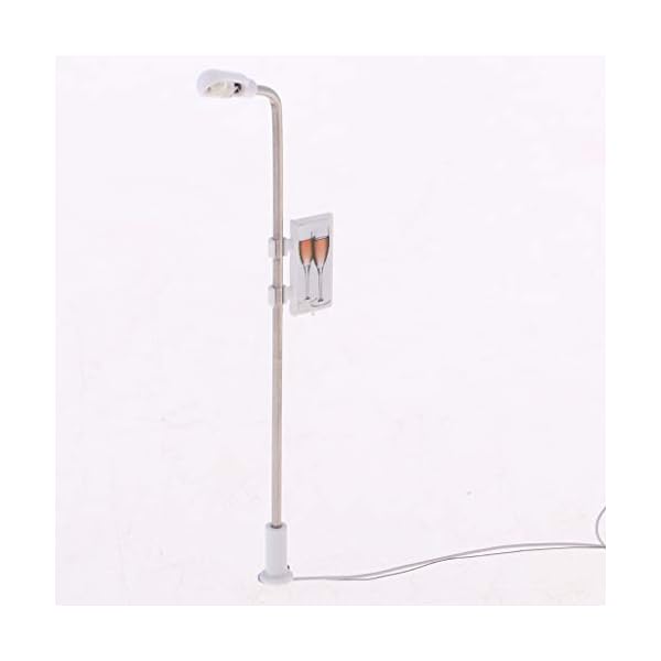 Generic 20 Stück Modell Miniatur Straßenlaternen HO OO Scale LEDs Weiß 1: 200 – Bild 7