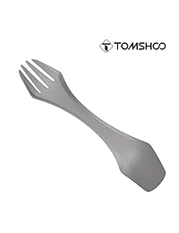 tomshoo 2 en 1 titanio Spork portátil al aire últi