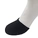 Vraquir 5 Pairs Womens Toe Cover Half Socks No Show Invisible Socks Cotton Toe Topper Liner Black One Size