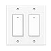 Smart Light Switch, 15A Smart Wifi Light Switch with Remote Control and Timer, Compatible with Alexa, Google home and IFTTT, No Hub required, Easy and Safe installation, ETL and FCC listed(2gang)