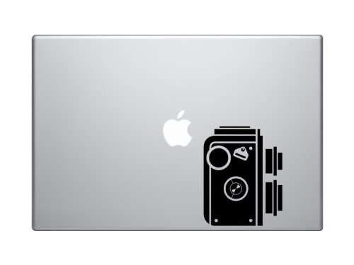 Photography #4 - Vintage Film Camera Side Silhouette - 5" Black Vinyl Decal Sticker Car Macbook Laptop